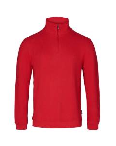 Sea Ranch Cromwell Half Zip Sweater - Strong Red